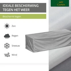 Housse De Protection Pour Canapé De Jardin | 200 X 90 X 80 Cm | Polyester Tissé PERMATEX De Haute Qualité, Couleur : Taupe (gris Clair) -Jardin Meubles Magasin 1200x1200 2718