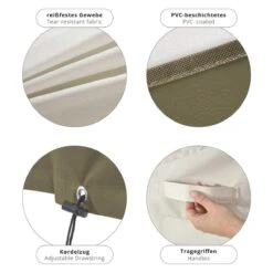 Lumaland - Housse De Protection Pour Mobilier De Jardin - Housse étanche Pour Chaise De Jardin Profonde Fauteuil De Jardin Standard - 102 (H) X 64 (L) X 79 (P) Cm - Oxford 600D 280 G / M² - Beige -Jardin Meubles Magasin 1200x1200 2727