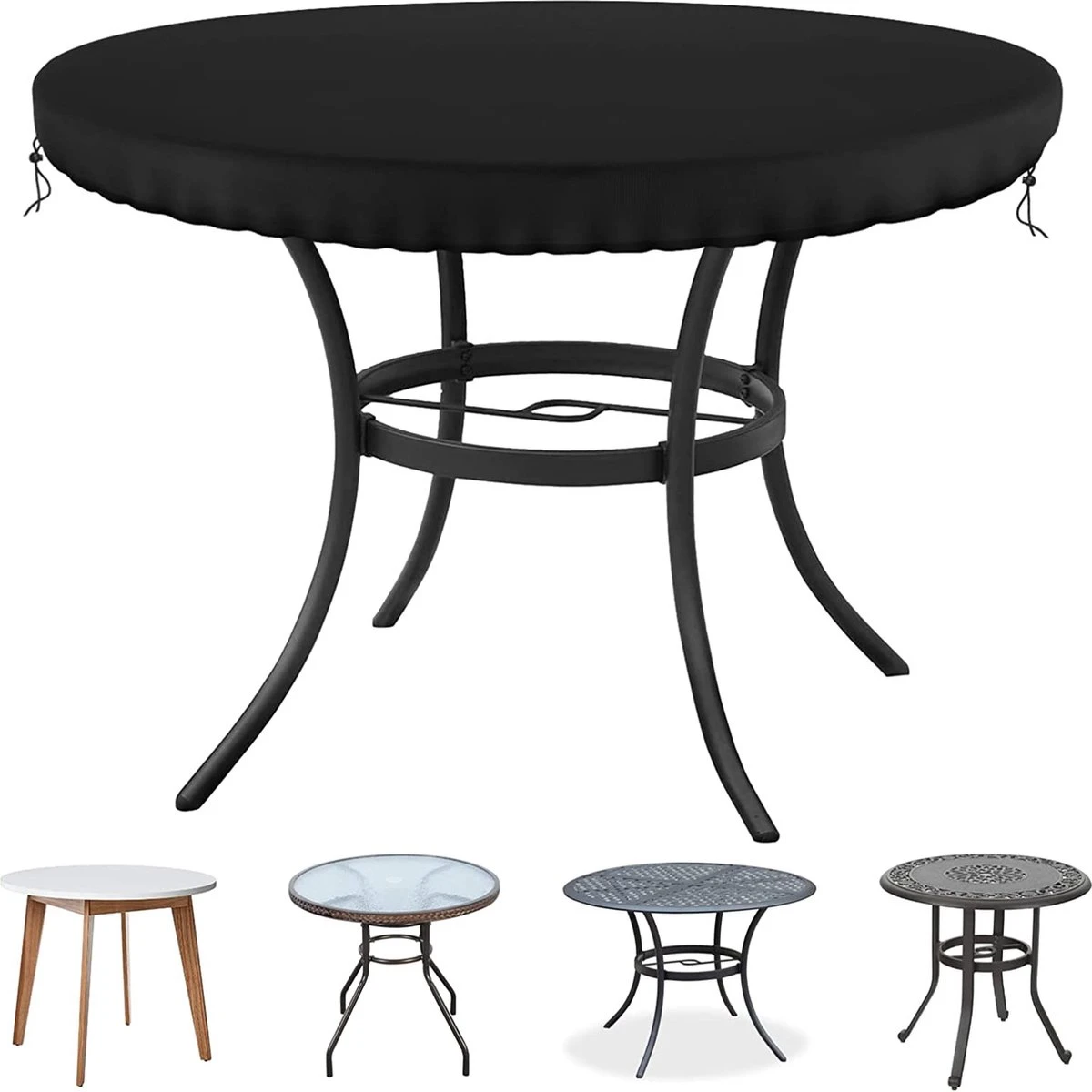 Rond, Plateau De Table De Terrasse, Housse De Salon De Jardin Outdoor , Nappe Ronde Ajustée, Nappe Imperméable, Nappe Lavable Pour Usage Extérieur/intérieur, Diamètre 114 Cm, Noir 1 Rond, Plateau De Table De Terrasse, Housse De Salon De Jardin Outdoor , Nappe Ronde Ajustée, Nappe Imperméable, Nappe Lavable Pour Usage Extérieur/intérieur, Diamètre 114 Cm, Noir