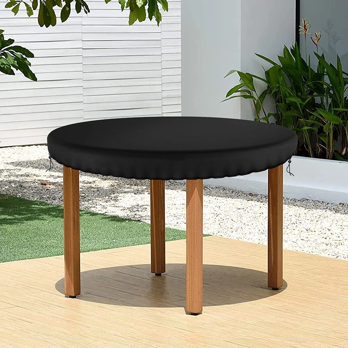 Rond, Plateau De Table De Terrasse, Housse De Salon De Jardin Outdoor , Nappe Ronde Ajustée, Nappe Imperméable, Nappe Lavable Pour Usage Extérieur/intérieur, Diamètre 114 Cm, Noir 6 Rond, Plateau De Table De Terrasse, Housse De Salon De Jardin Outdoor , Nappe Ronde Ajustée, Nappe Imperméable, Nappe Lavable Pour Usage Extérieur/intérieur, Diamètre 114 Cm, Noir – Image 6