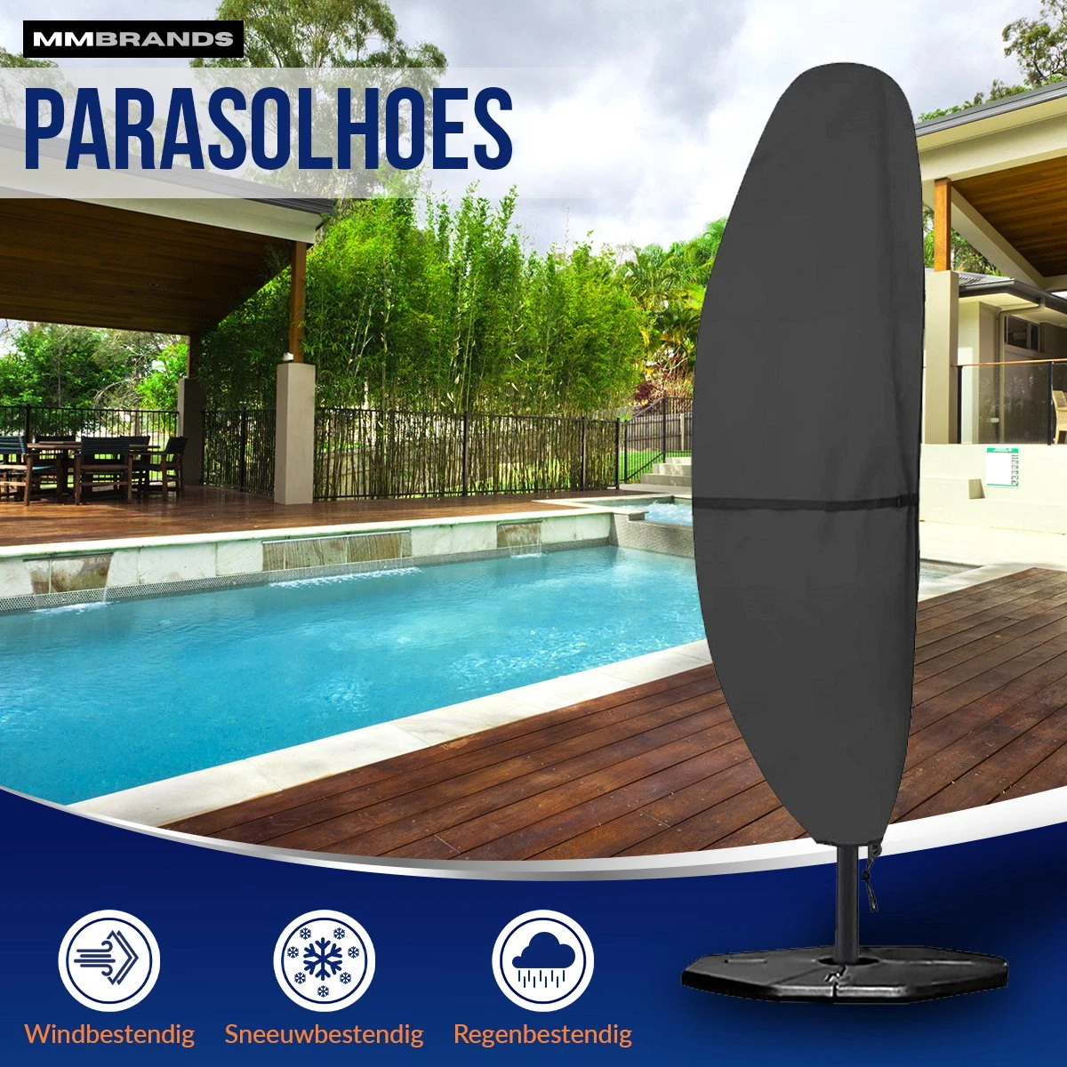 MM Brands Parasol Cover – Housse Pour Parasol Sur Pied – Imperméable 2 MM Brands Parasol Cover – Housse Pour Parasol Sur Pied – Imperméable – Image 2