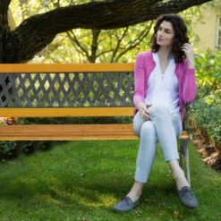 Relaxdays Banc De Jardin Bois - Banc D'extérieur En Fonte - Banc De Balcon Deux Places - Banc D'extérieur -Jardin Meubles Magasin 1200x1200 288