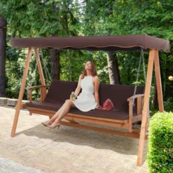 Outsunny Hollywood Balançoire Balançoire De Jardin En Bois Banc De Balançoire Fonction Inclinable 3 Personnes 84A-185 -Jardin Meubles Magasin 1200x1200 347