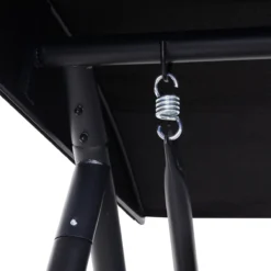 Outsunny Hollywood Balançoire Balançoire En Polyrotin Balançoire De Jardin 3 Places Avec Toit Noir 867-018 -Jardin Meubles Magasin 1200x1200 373