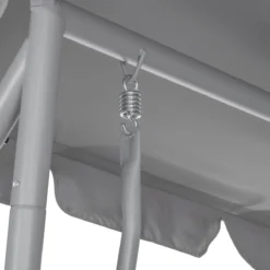 Banc De Balançoire Springos | Venise-Swing | 3 Places | Imperméable à L'eau | Comprend 2 Coussins | Auvent Réglable | 163 X 193 X 120 Cm | Gris -Jardin Meubles Magasin 1200x1200 405