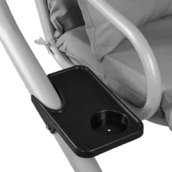 Banc De Balançoire Springos | Venise-Swing | 3 Places | Imperméable à L'eau | Comprend 2 Coussins | Auvent Réglable | 163 X 193 X 120 Cm | Gris -Jardin Meubles Magasin 1200x1200 411