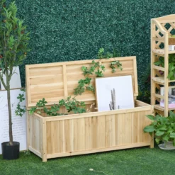 Outsunny Banc De Jardin Avec Rangement Banc De Rangement Banc 2 Places Capacité De Charge 250 Kg Bois De Pin 84B-460 -Jardin Meubles Magasin 1200x1200 423