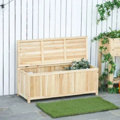 Outsunny Banc De Jardin Avec Rangement Banc De Rangement Banc 2 Places Capacité De Charge 250 Kg Bois De Pin 84B-460 -Jardin Meubles Magasin 1200x1200 425