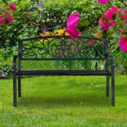 Relaxdays Banc De Jardin Antique - Banc De Parc - Banc De Balcon Deux Places - Fonte - Banc De Jardin Noir-vert -Jardin Meubles Magasin 1200x1200 431