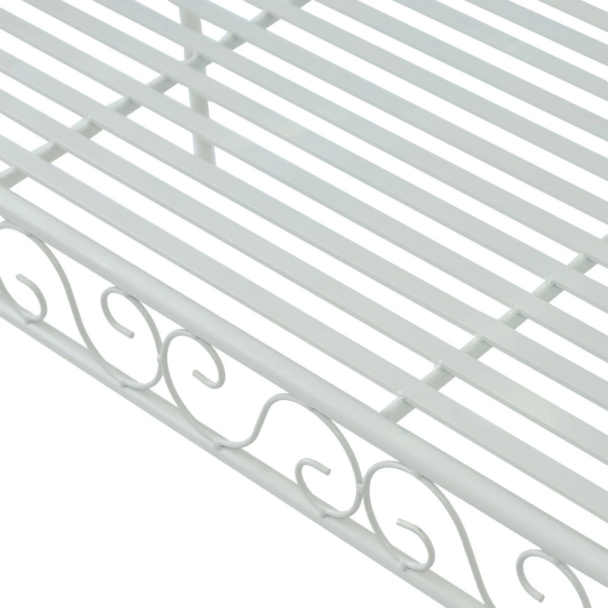 Outsunny Banquette De Jardin Banc Fleuri Banc De Parc Mobilier De Jardin 2 Places Métal Blanc 84B-077 7 Outsunny Banquette De Jardin Banc Fleuri Banc De Parc Mobilier De Jardin 2 Places Métal Blanc 84B-077 – Image 7