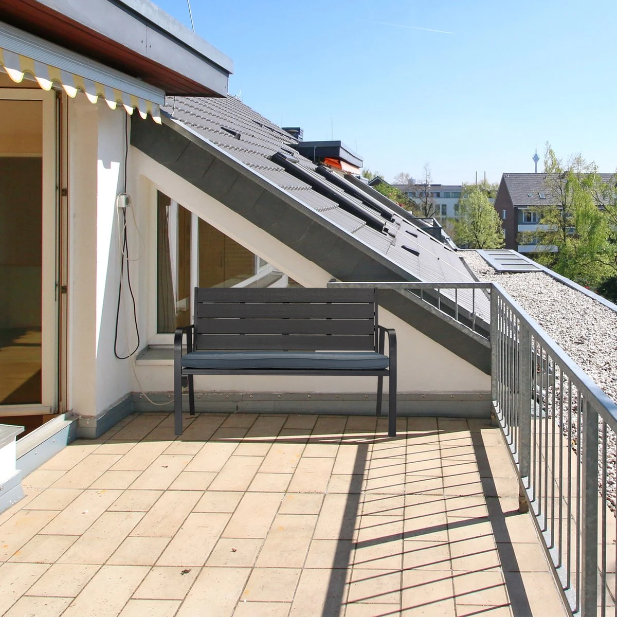 Banc De Jardin Relaxdays Avec Kussen - Banc Extérieur 2 Places En Métal - Banc De Balcon En Plastique - Jardin Avant 5 Banc De Jardin Relaxdays Avec Kussen - Banc Extérieur 2 Places En Métal - Banc De Balcon En Plastique - Jardin Avant – Image 5