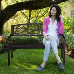 Banc De Jardin Relaxdays 2 Personnes - Banc De Parc Oiseau - Banc Extérieur - Banc De Balcon - Banc De Jardin Noir -Jardin Meubles Magasin 1200x1200 465