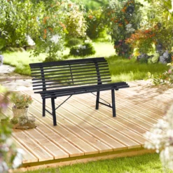 Relaxdays Banc De Jardin 2 Personnes - Banc D'extérieur Résistant Aux Intempéries - Banc De Parc Acier - Banc D'extérieur -Jardin Meubles Magasin 1200x1200 474