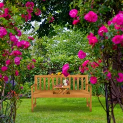 Banc De Jardin Relaxdays Avec Table - Banc D'extérieur En Bois - Banc De Balcon Romantique - Mobilier De Jardin -Jardin Meubles Magasin 1200x1200 486