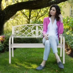 Relaxdays Banc De Jardin En Métal - Banc D'extérieur 2 Places - Banc En Fonte Avant Jardin - Banc De Balcon -Jardin Meubles Magasin 1200x1200 496