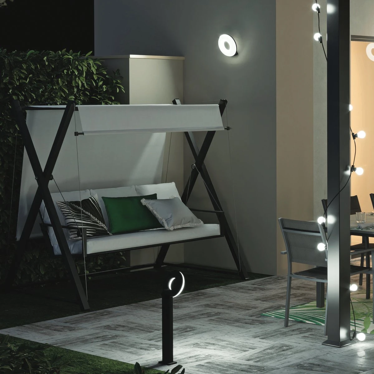 NATERIAL - Balançoire De Jardin ODYSSEA - Balançoire 3 Places - Store Coulissant - Avec Coussins - Acier - Grijs Et Gris Clair - Banc Balançoire - Balançoire Hollywood 11 NATERIAL - Balançoire De Jardin ODYSSEA - Balançoire 3 Places - Store Coulissant - Avec Coussins - Acier - Grijs Et Gris Clair - Banc Balançoire - Balançoire Hollywood – Image 11