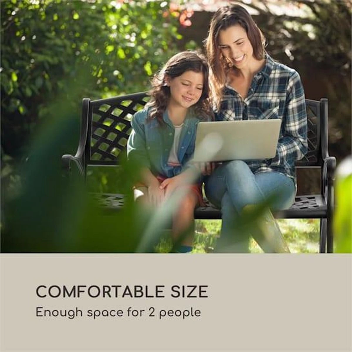 Ensemble Blumfeldt Pozzilli - Banc De Jardin Décoratif - 2 Places - Aluminium Moulé Sous Pression - Avec Coussin D'assise Et Housse 100 % Polyester Hydrofuge 9 Ensemble Blumfeldt Pozzilli - Banc De Jardin Décoratif - 2 Places - Aluminium Moulé Sous Pression - Avec Coussin D'assise Et Housse 100 % Polyester Hydrofuge – Image 9