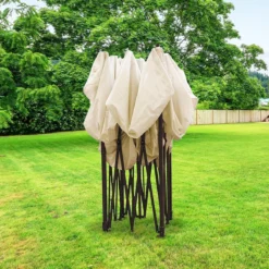 LifeGoods De Luxe LifeGoods - 3x3 M - Incl. Sacs De Poids - Cadre En Acier Pliable - Étanche - Résistant Aux Intempéries - Sac De Transport Avec Roues - Beige -Jardin Meubles Magasin 1200x1200 524