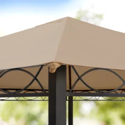 Pavillon De Jardin 3x4m 280 G / M² Bâche De Toit étanche Pavillon Premium Avec 4 Parois Latérales Tente De Jardin En Tente De Fête Marron -Jardin Meubles Magasin 1200x1200 534