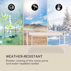 Blumfeldt Pantheon Pergola 3x4 M - Gazebo - Tube Carré En Aluminium 3x4 M - 4 Poteaux D'angle - Hydrofuge - Toit Ouvrant En Polyester 200 G/m² -Jardin Meubles Magasin 1200x1200 538