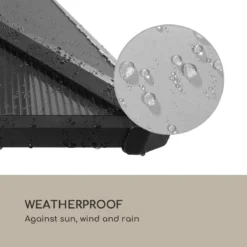 Pavillon Solaire Blumfeldt Pantheon Solid Sky Ambient 3 X 4m - Panneau Solaire Avec Batterie Au Lithium - Parois Latérales Et Moustiquaire -Jardin Meubles Magasin 1200x1200 543