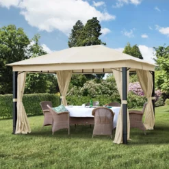 Pavillon De Jardin 3x4 M Aluminium Premium Environ 220 G/m² Bâche De Toit Pavillon étanche 4 Parois Latérales Tente De Jardin Crème Environ 9x9 Cm Profilé 15 Pavillon De Jardin 3x4 M Aluminium Premium Environ 220 G/m² Bâche De Toit Pavillon étanche 4 Parois Latérales Tente De Jardin Crème Environ 9x9 Cm Profilé -Jardin Meubles Magasin 1200x1200 577