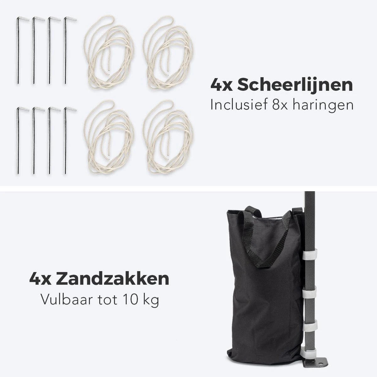 LifeGoods De Luxe LifeGoods - 3x3 M - Incl. Sacs De Poids - Cadre En Acier Pliable - Imperméable - Résistant Aux Intempéries - Sac De Transport à Roulettes - Blauw Marine 3 LifeGoods De Luxe LifeGoods - 3x3 M - Incl. Sacs De Poids - Cadre En Acier Pliable - Imperméable - Résistant Aux Intempéries - Sac De Transport à Roulettes - Blauw Marine – Image 3