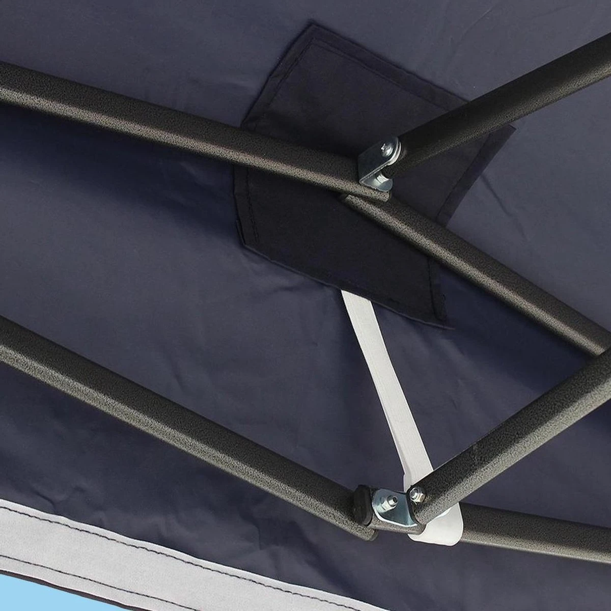 LifeGoods De Luxe LifeGoods - 3x3 M - Incl. Sacs De Poids - Cadre En Acier Pliable - Imperméable - Résistant Aux Intempéries - Sac De Transport à Roulettes - Blauw Marine 6 LifeGoods De Luxe LifeGoods - 3x3 M - Incl. Sacs De Poids - Cadre En Acier Pliable - Imperméable - Résistant Aux Intempéries - Sac De Transport à Roulettes - Blauw Marine – Image 6