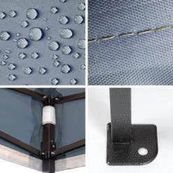 LifeGoods De Luxe LifeGoods - 3x3 M - Incl. Sacs De Poids - Cadre En Acier Pliable - Imperméable - Résistant Aux Intempéries - Sac De Transport à Roulettes - Blauw Marine 17 LifeGoods De Luxe LifeGoods - 3x3 M - Incl. Sacs De Poids - Cadre En Acier Pliable - Imperméable - Résistant Aux Intempéries - Sac De Transport à Roulettes - Blauw Marine -Jardin Meubles Magasin 1200x1200 603