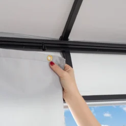 Pavillon De Jardin 3x4m Aluminium Premium 280 G / M² Bâche De Toit Pavillon étanche 4 Parois Latérales Tente De Jardin Grise Profil 9x9cm -Jardin Meubles Magasin 1200x1200 612