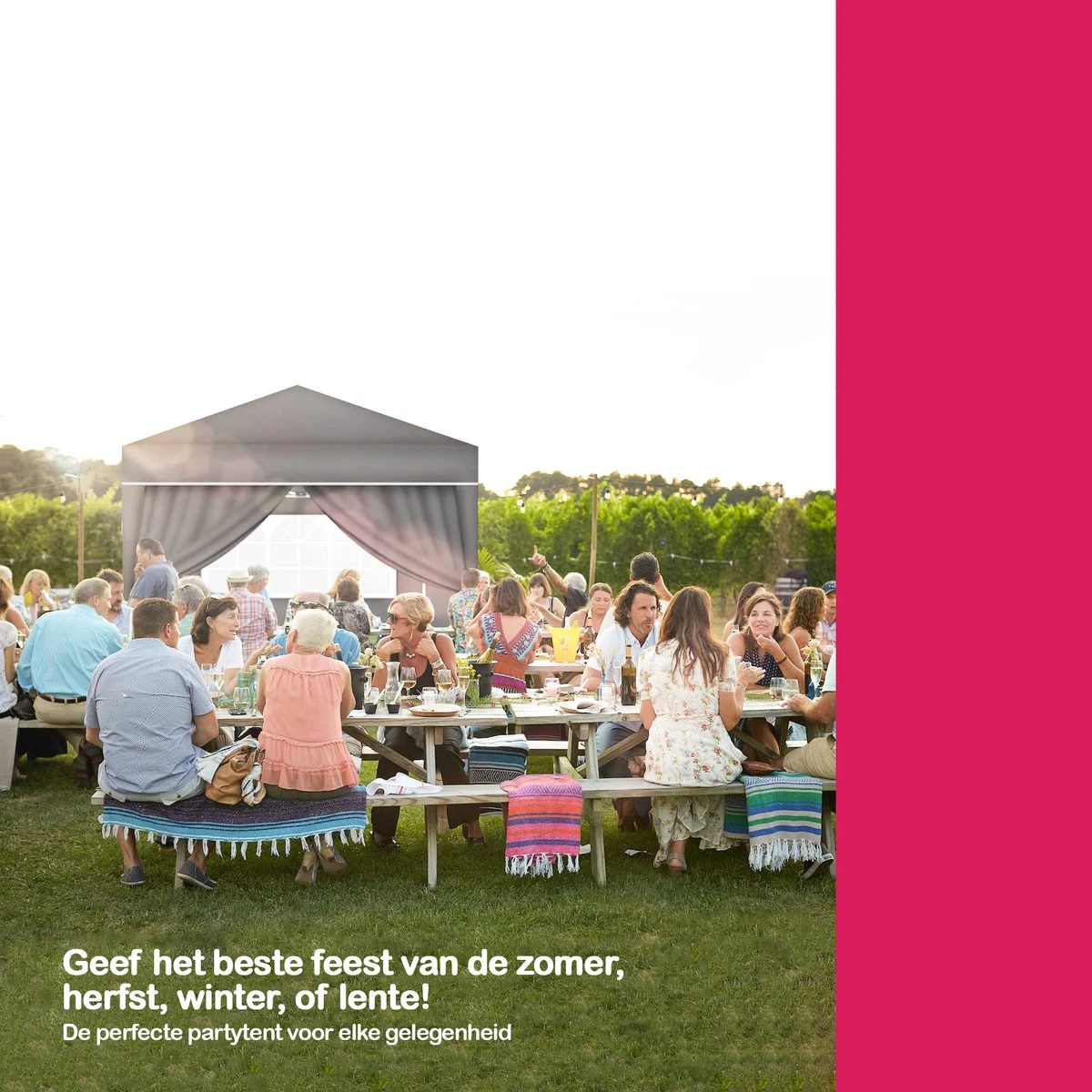 Coazy | Tente De Réception étanche 3x3 Mètres Pliable Avec 4 Parois Latérales | Pavillon Avec 4 Panneaux Latéraux | Facile à Monter | Tente Pop-up Avec Piquets, Corde Et Pieds Antidérapants 7 Coazy | Tente De Réception étanche 3x3 Mètres Pliable Avec 4 Parois Latérales | Pavillon Avec 4 Panneaux Latéraux | Facile à Monter | Tente Pop-up Avec Piquets, Corde Et Pieds Antidérapants – Image 7