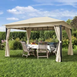 Pavillon De Jardin 3x4 M Environ 180 G/m² Bâche De Toit Pavillon étanche 4 Parois Latérales Tente De Jardin Crème Tente De Réception Environ 6x6 Cm Profil 16 Pavillon De Jardin 3x4 M Environ 180 G/m² Bâche De Toit Pavillon étanche 4 Parois Latérales Tente De Jardin Crème Tente De Réception Environ 6x6 Cm Profil -Jardin Meubles Magasin 1200x1200 633