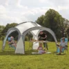 TERRA OUTDOOR - Pavillon L345xL345xH247- Tente De Réception Résistante Aux Intempéries - Gazebo Avec Parois Latérales - Tente De Réception Avec Moustiquaire - Tente De Tonnelle - Tente De Camping