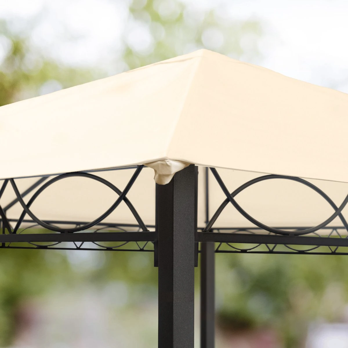 Pavillon De Jardin 3x4m 280 G / M² Bâche De Toit Pavillon Premium étanche Avec 4 Parois Latérales Tente De Jardin En Tente De Fête Crème 13 Pavillon De Jardin 3x4m 280 G / M² Bâche De Toit Pavillon Premium étanche Avec 4 Parois Latérales Tente De Jardin En Tente De Fête Crème – Image 13