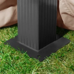 Pavillon De Jardin 3x3m Aluminium Premium 280 G / M² Bâche De Toit Pavillon étanche 4 Parois Latérales Tente De Jardin Marron Profil 9x9cm -Jardin Meubles Magasin 1200x1200 665