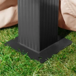 Pavillon De Jardin 3x3m Aluminium Premium 280 G / M² Bâche De Toit Pavillon étanche 4 Parois Latérales Tente De Jardin Marron Profil 9x9cm -Jardin Meubles Magasin 1200x1200 674