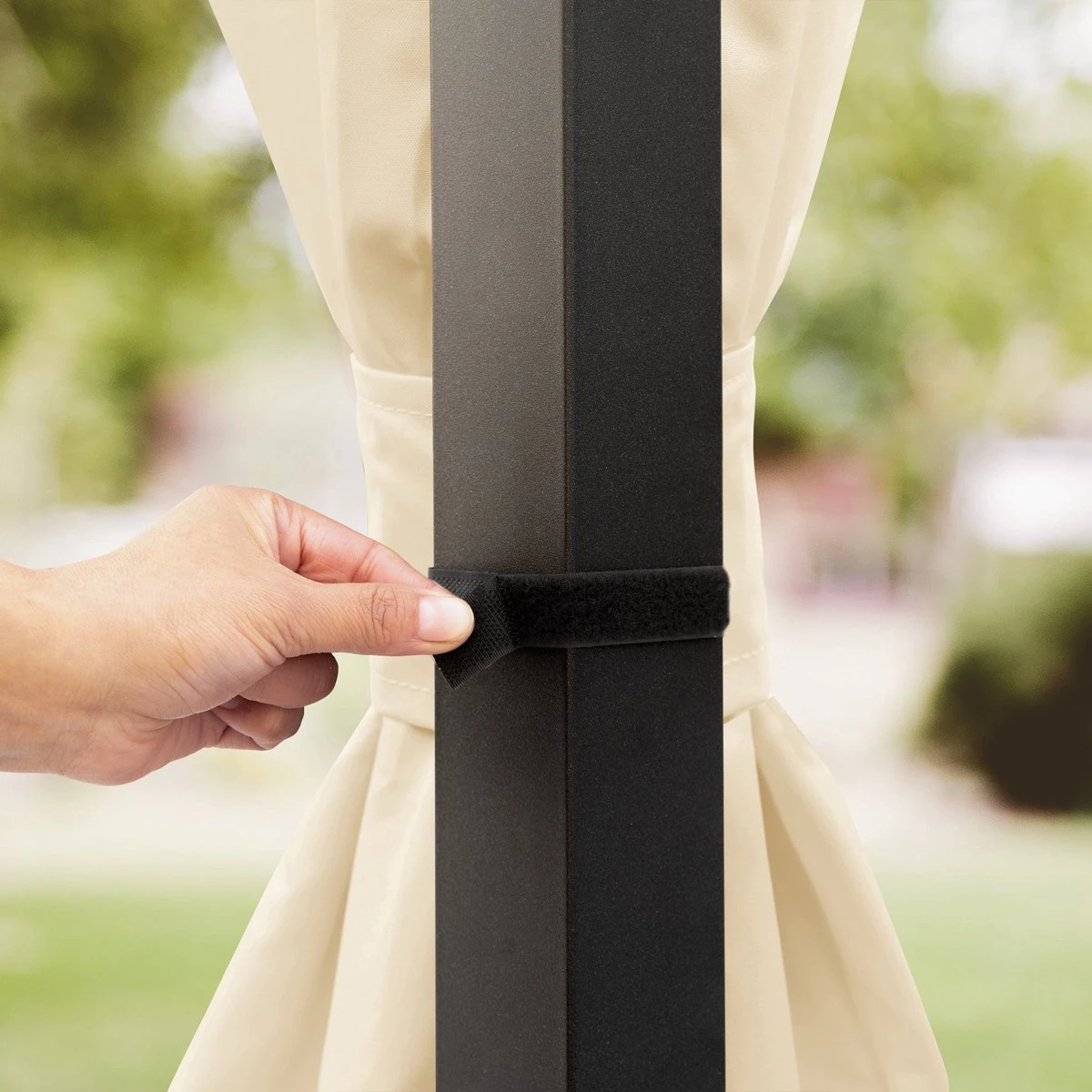 Pavillon De Jardin 3x3 M 280 G / M² Bâche De Toit étanche Pavillon Premium Avec 4 Parois Latérales Tente De Jardin En Tente De Fête Crème 3 Pavillon De Jardin 3x3 M 280 G / M² Bâche De Toit étanche Pavillon Premium Avec 4 Parois Latérales Tente De Jardin En Tente De Fête Crème – Image 3