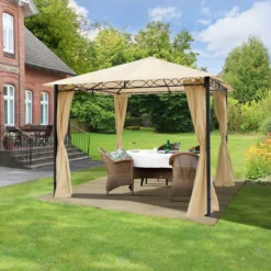 Pavillon De Jardin 3x3 M 280 G / M² Bâche De Toit étanche Pavillon Premium Avec 4 Parois Latérales Tente De Jardin En Tente De Fête Crème 20 Pavillon De Jardin 3x3 M 280 G / M² Bâche De Toit étanche Pavillon Premium Avec 4 Parois Latérales Tente De Jardin En Tente De Fête Crème -Jardin Meubles Magasin 1200x1200 689