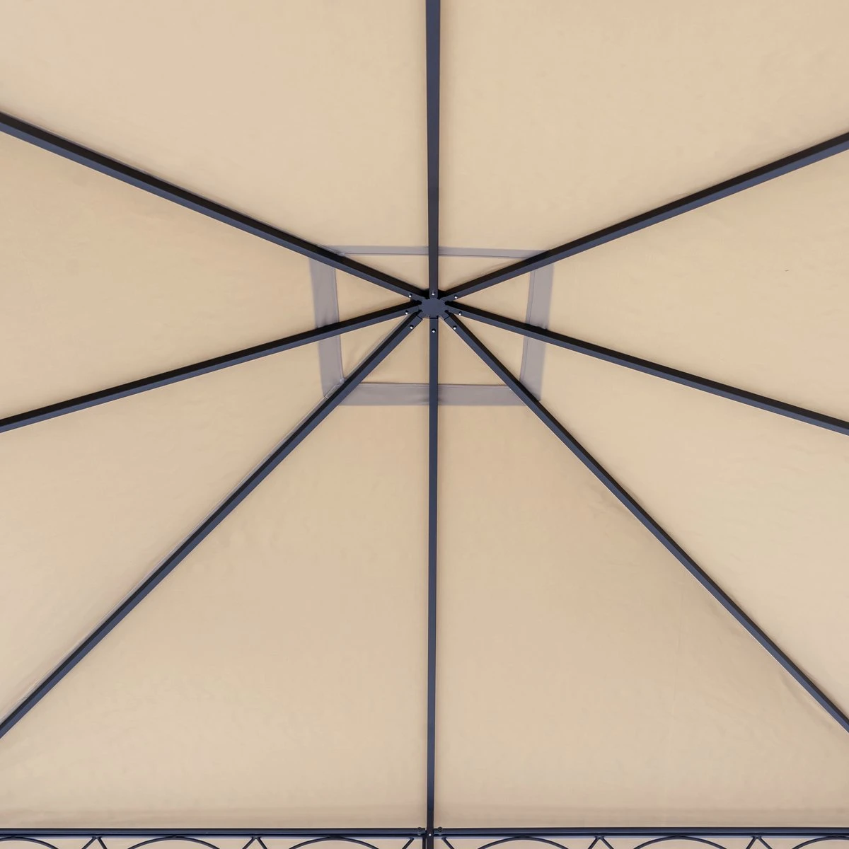 Pavillon De Jardin 3x3 M 280 G / M² Bâche De Toit étanche Pavillon Premium Avec 4 Parois Latérales Tente De Jardin En Tente De Fête Crème 8 Pavillon De Jardin 3x3 M 280 G / M² Bâche De Toit étanche Pavillon Premium Avec 4 Parois Latérales Tente De Jardin En Tente De Fête Crème – Image 8