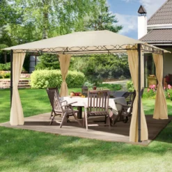 Pavillon De Jardin Pavillon étanche 3x4 M Avec 4 Parois Latérales Tente De Jardin 180 G / M² Couverture De Toit En Tente De Fête Crème 17 Pavillon De Jardin Pavillon étanche 3x4 M Avec 4 Parois Latérales Tente De Jardin 180 G / M² Couverture De Toit En Tente De Fête Crème -Jardin Meubles Magasin 1200x1200 701