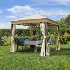 Pavillon De Jardin 3x3 M Environ 180 G/m² Bâche De Toit Pavillon étanche 4 Parois Latérales Tente De Jardin Crème Tente De Réception Environ 6x6 Cm Profil 20 Pavillon De Jardin 3x3 M Environ 180 G/m² Bâche De Toit Pavillon étanche 4 Parois Latérales Tente De Jardin Crème Tente De Réception Environ 6x6 Cm Profil -Jardin Meubles Magasin 1200x1200 760