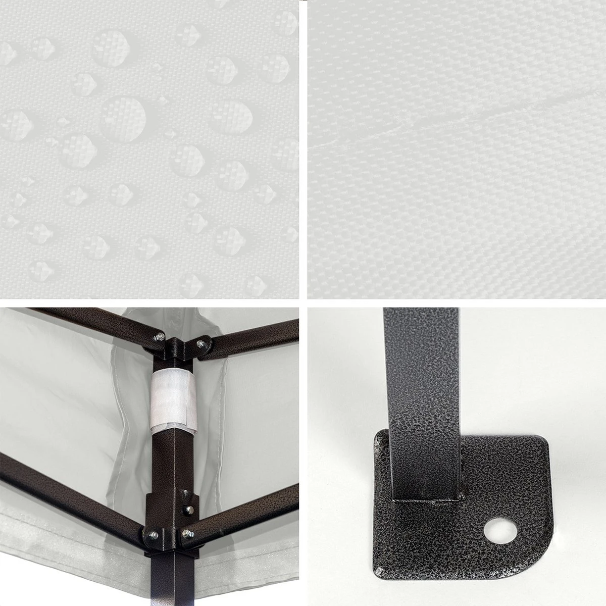 Tente De Réception De Luxe LifeGoods - 3x3 M - Incl. Sacs De Poids - Cadre En Acier Pliable - Imperméable - Résistant Aux Intempéries - Sac De Transport à Roulettes - Wit 2 Tente De Réception De Luxe LifeGoods - 3x3 M - Incl. Sacs De Poids - Cadre En Acier Pliable - Imperméable - Résistant Aux Intempéries - Sac De Transport à Roulettes - Wit – Image 2