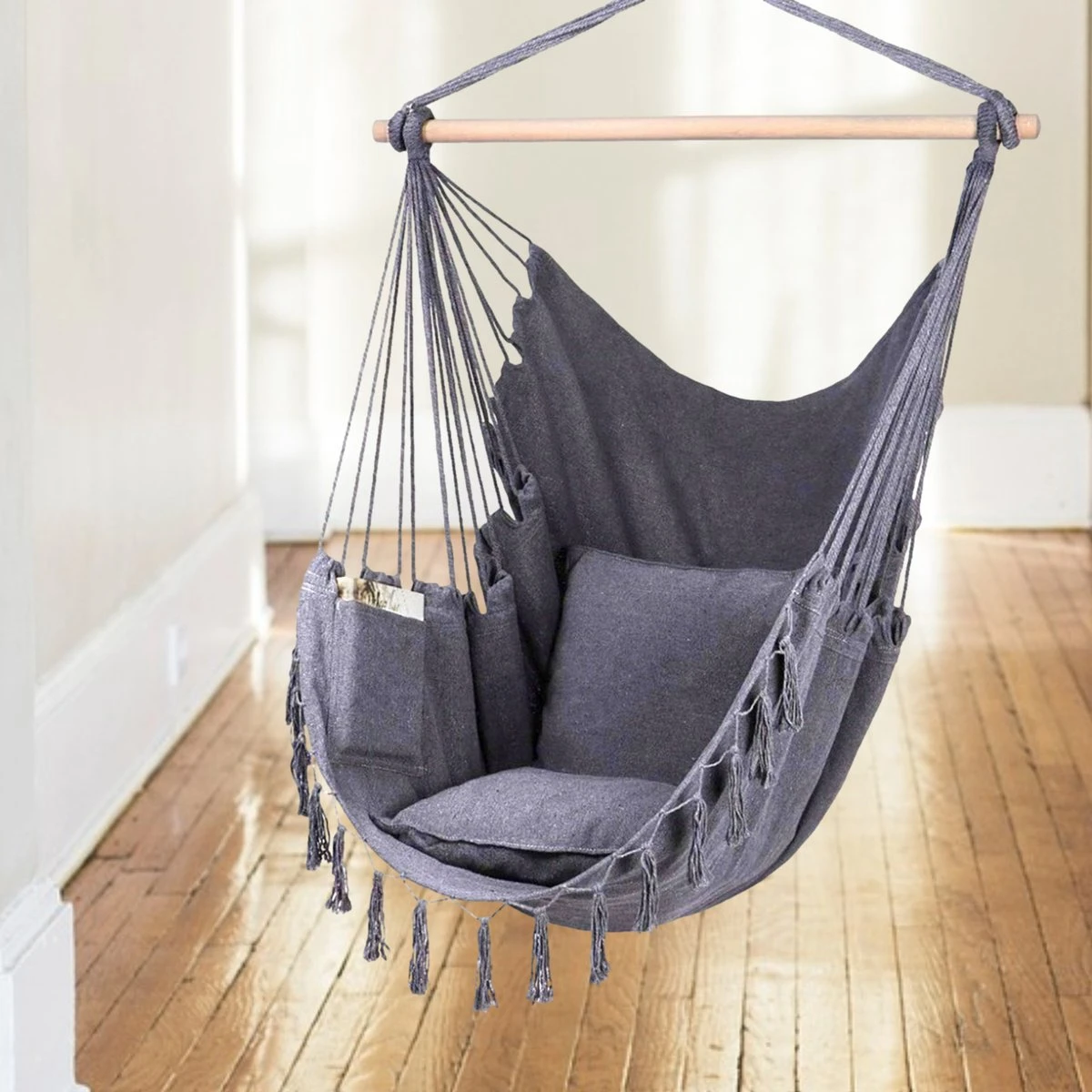 Fauteuil Suspendu Avec Coussins - Fauteuil Suspendu Intérieur Et Extérieur - Fauteuil Suspendu De Jardin - Fauteuil Relax - Hamac - Fauteuil Suspendu Boho - Swing 4 Fauteuil Suspendu Avec Coussins - Fauteuil Suspendu Intérieur Et Extérieur - Fauteuil Suspendu De Jardin - Fauteuil Relax - Hamac - Fauteuil Suspendu Boho - Swing – Image 4