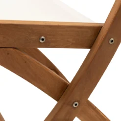 Riviera Maison Chaise De Jardin Sans Accoudoir - Gili Plein Air Dining Chair - Teck, Batyline - Wit -Jardin Meubles Magasin 1200x1200 806