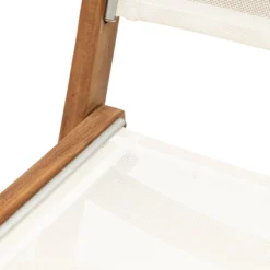 Riviera Maison Chaise De Jardin Sans Accoudoir - Gili Plein Air Dining Chair - Teck, Batyline - Wit -Jardin Meubles Magasin 1200x1200 807