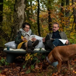 Weltevree - Flying Dishman - Lit De Salon à L'extérieur, Lounge Island, Sun Island, Chaise Longue Pour Le Jardin, Chaise Longue - Meubles De Jardin - Incl. Ensemble De Coussin Oranje -Jardin Meubles Magasin 1200x1200 846