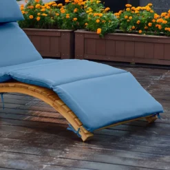 AXI Chaise Longue De Jardin Salina En Bois - Lit De Jardin Avec Toit & Coussin Pour Le Jardin - Bain De Soleil Individuelle Avec Toit Solaire Résistant Aux Intempéries En Bleu -Jardin Meubles Magasin 1200x1200 856