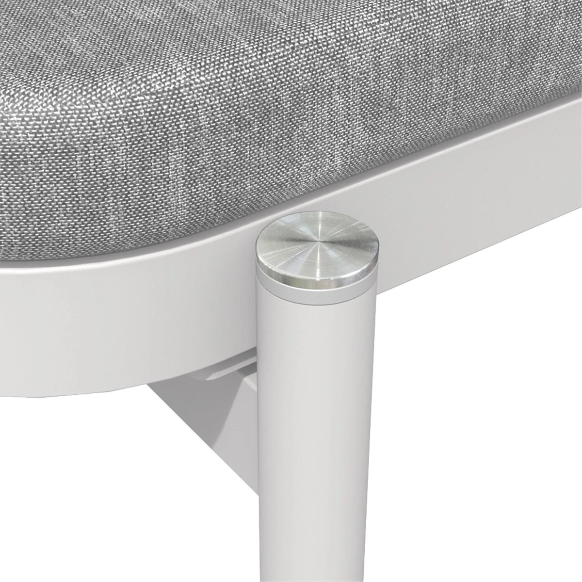 NATERIAL - Transat ARENA - Transat De Jardin Avec Dossier Réglable - 198X82X90 Cm - 5 Positions - Avec Kussen - Avec Roulettes - Aluminium - Polypropylène - Blanc - Gris 5 NATERIAL - Transat ARENA - Transat De Jardin Avec Dossier Réglable - 198X82X90 Cm - 5 Positions - Avec Kussen - Avec Roulettes - Aluminium - Polypropylène - Blanc - Gris – Image 5