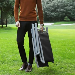 Chaise Longue Pliante Signature Home - Chaise Longue Avec Matelas De 6 Cm D'épaisseur - Kussen Amovible - En Aluminium Inoxydable - Respirant - Confortable - Réglable - Chargeable Jusqu'à 150 Kg - Noir -Jardin Meubles Magasin 1200x1200 877