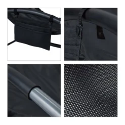 Chaise Longue Balançoire Relaxdays - Chaise Longue Noire Avec Kussen - Fauteuil Relax - Transat Ergonomique -Jardin Meubles Magasin 1200x1200 884